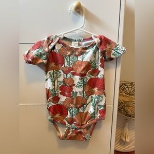 Kate Quinn California Poppy shirt sleeve lap neck bodysuit